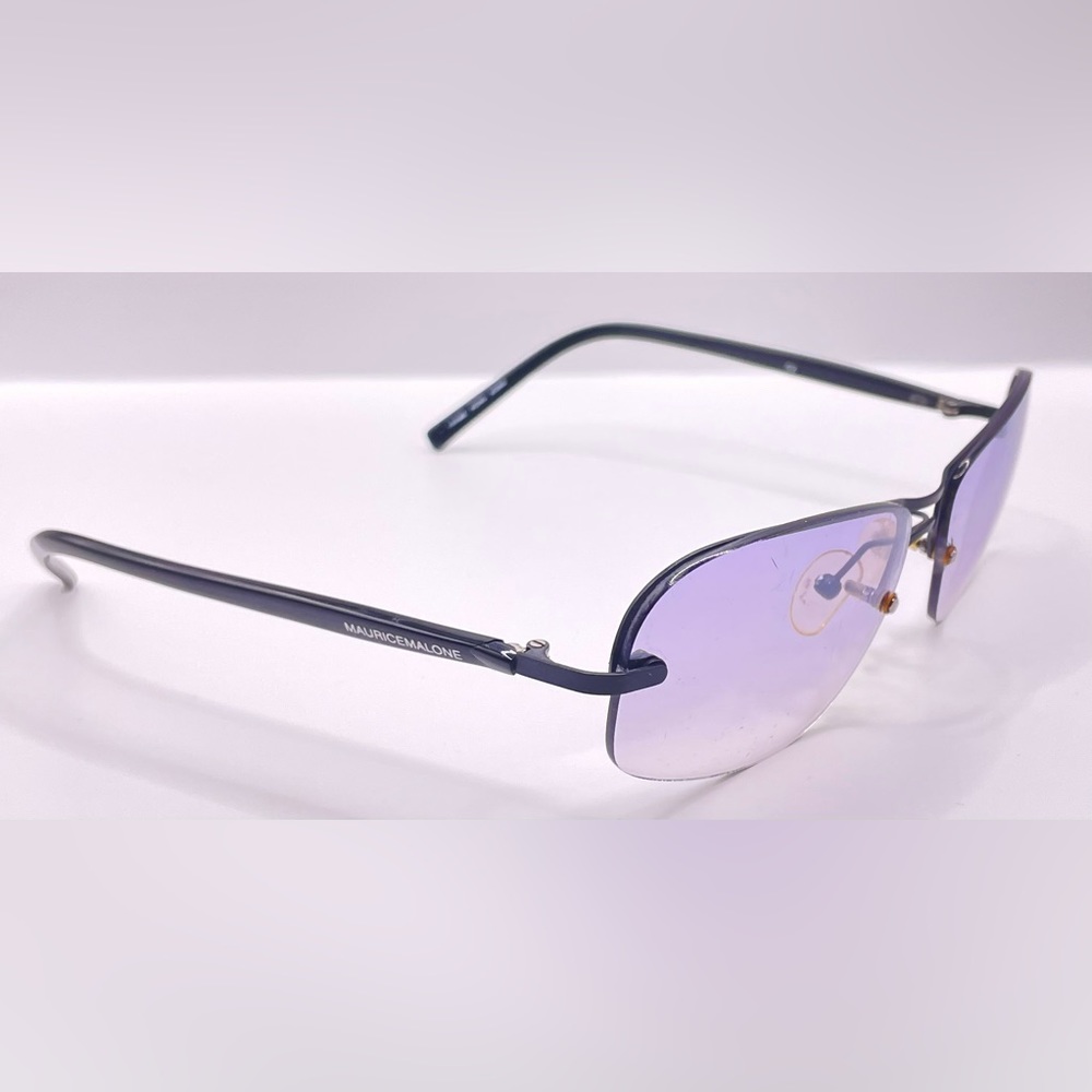 Vintage Maurice Malone Black Pilot Sunglasses Frames Only